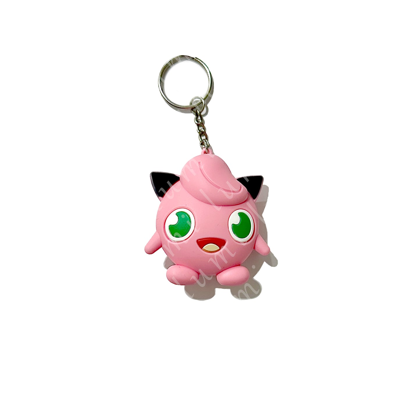 Image of a cute Jigglypuff Keychain, a perfect Pokémon-inspired accessory for your keys.