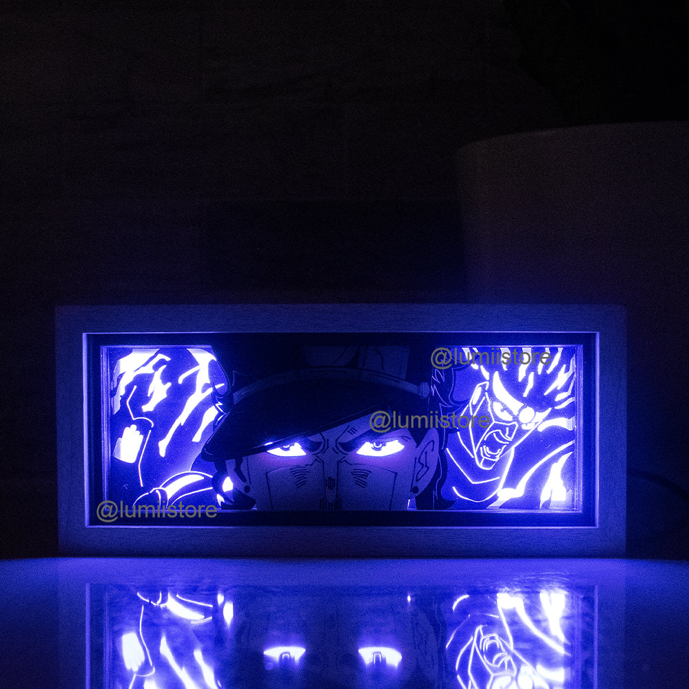 Jotaro Kujo from Jojo's Bizarre Adventure, jojo merch, anime merch, jotaro merch, jotaro lightbox, anime lightbox