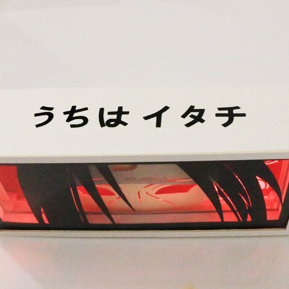 Itachi Uchiha, Naruto shadow box template, Itachi 3D lightbox, anime decor, DIY anime lightbox, Itachi Uchiha digital design, Naruto room decor, anime fan gift, handmade Itachi lightbox template