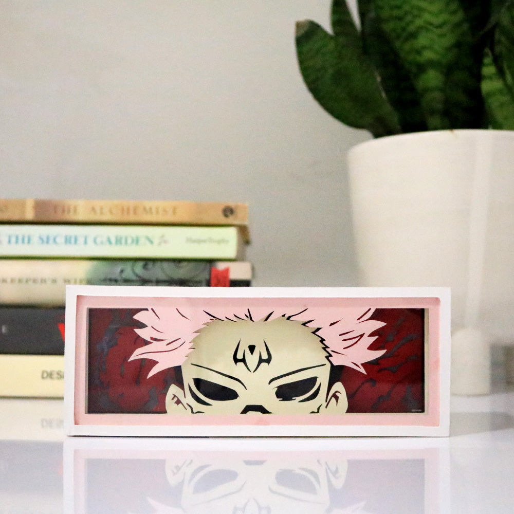 Yuji Itadori and Sukuna, Jujutsu Kaisen shadow box template, Yuji and Sukuna 3D lightbox, anime decor, DIY anime lightbox, Jujutsu Kaisen digital design, Yuji and Sukuna room decor, anime fan gift, handmade Yuji and Sukuna lightbox template