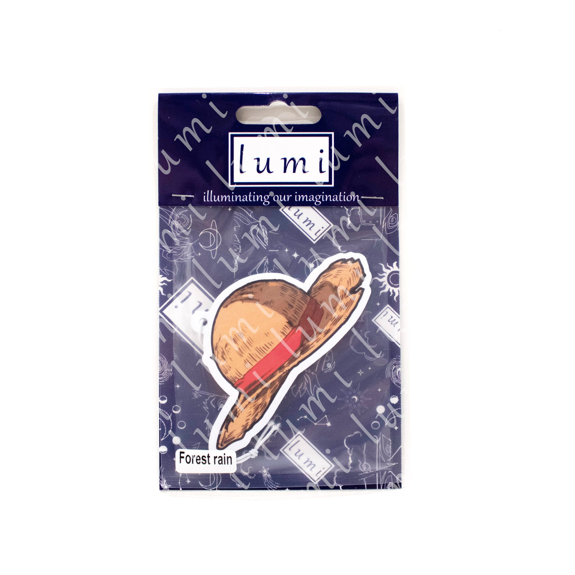 Air freshener with a design of Luffy's iconic straw hat from One Piece.