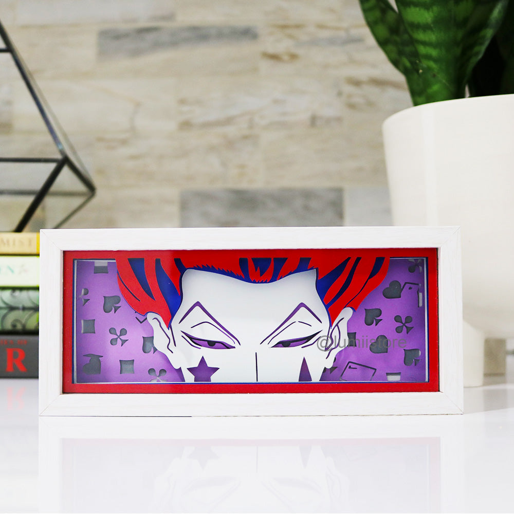 Hisoka from Hunter x Hunter, hxh fan, hxh merch, hisoka merch, hisoka lightbox, hisoka light, gon, killua, hxh light, anime light, anime, anime lightbox, anime fan, anime merch, anime gift, hisoka gift, hxh gift