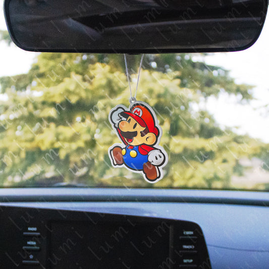 Image of a Kawaii Paper Mario Air Freshener featuring adorable Paper Mario characters, perfect for adding charm and fragrance to your space.