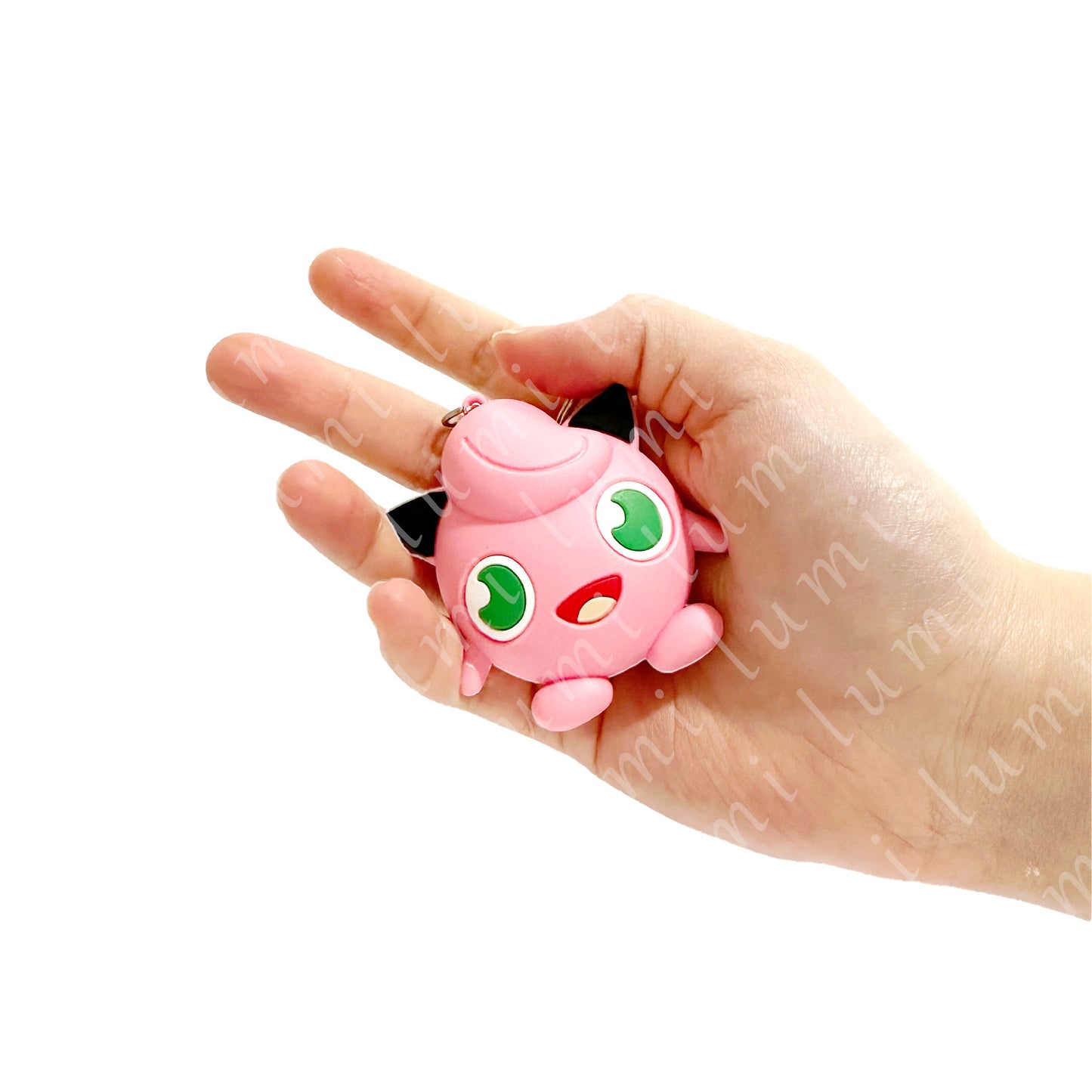 Image of a cute Jigglypuff Keychain, a perfect Pokémon-inspired accessory for your keys.