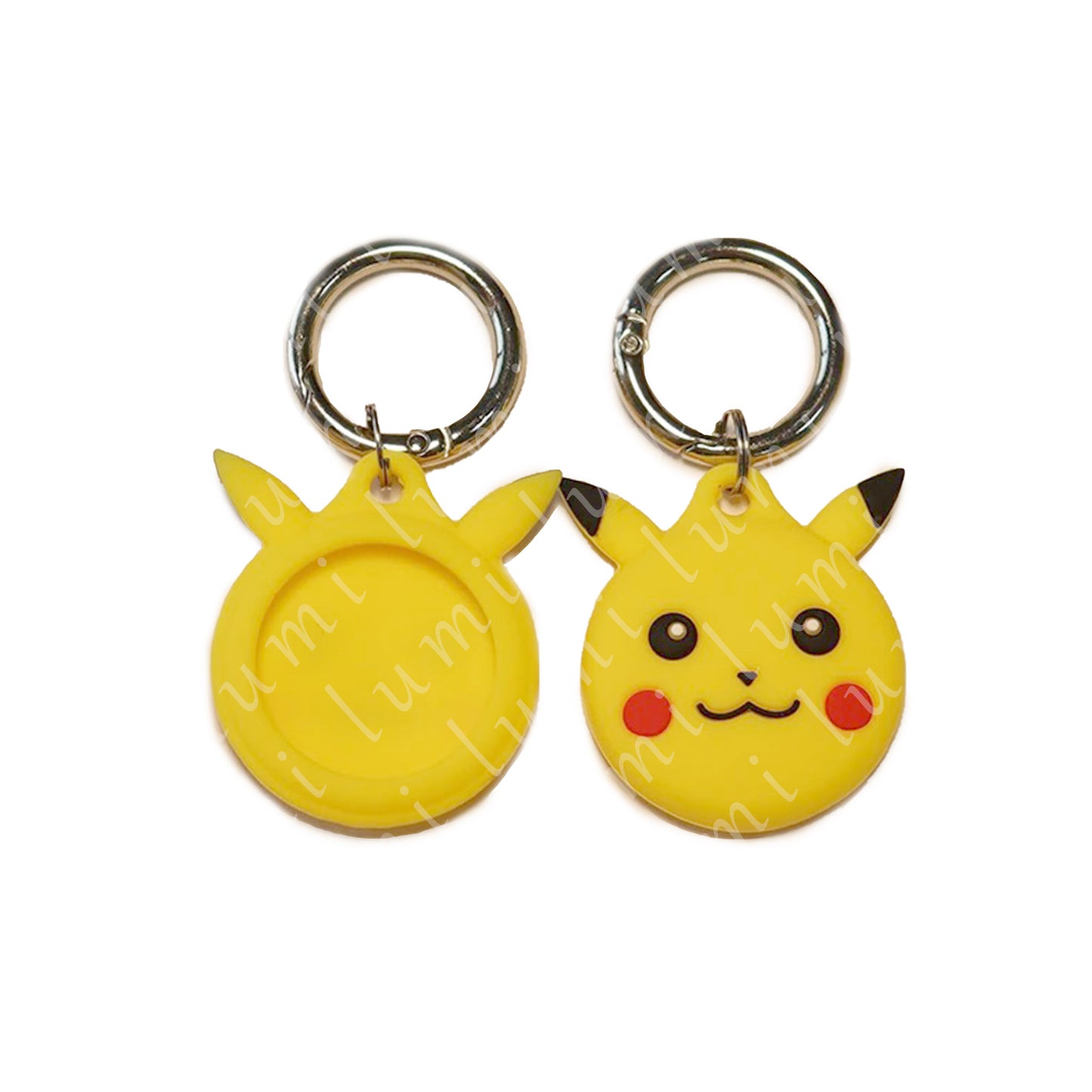 Image of a Pikachu Airtag Keychain Holder, a stylish and functional accessory for Pokémon enthusiasts.