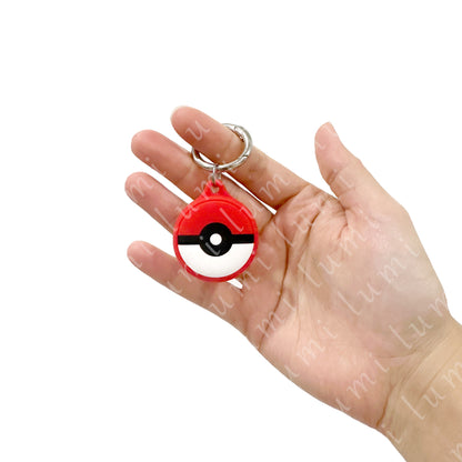 Image of a Pokeball Airtag Keychain, a stylish and functional accessory for Pokémon enthusiasts.