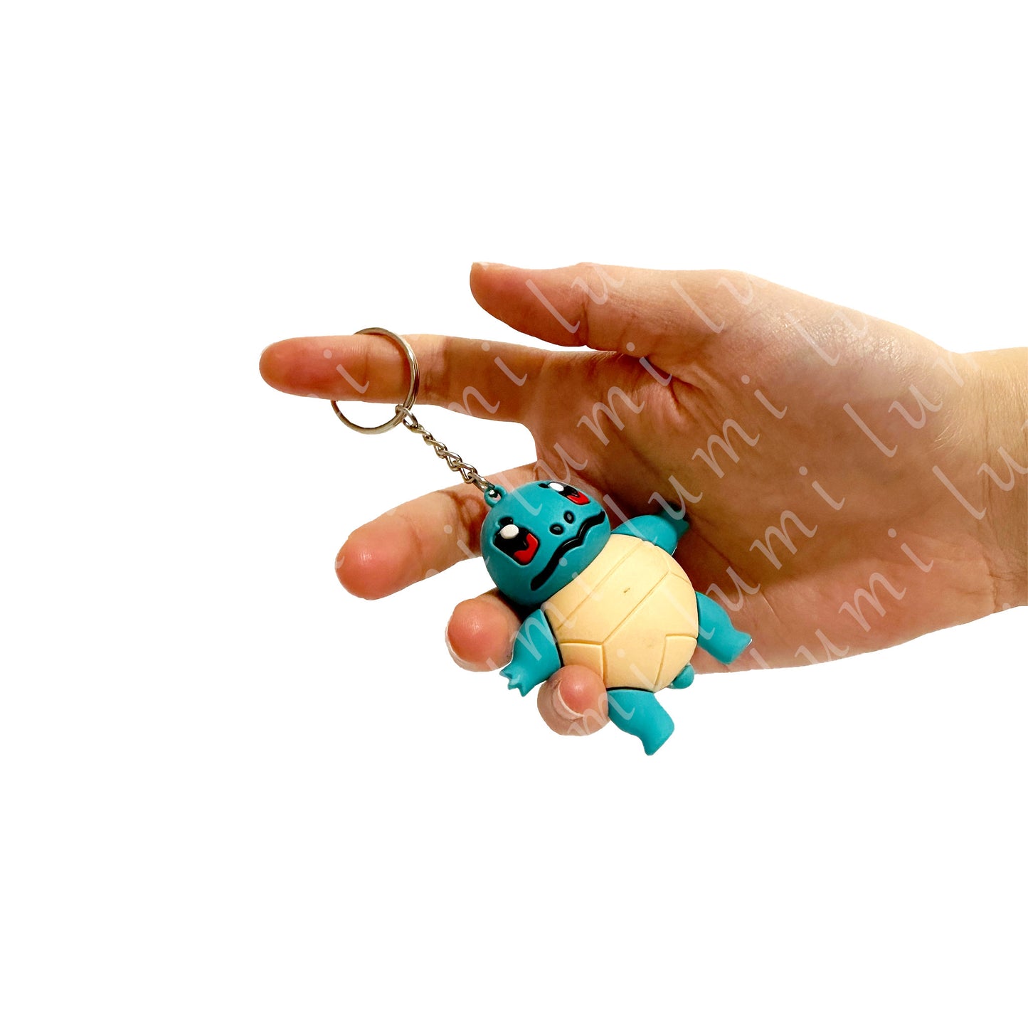 Image of a cute Squirtle Keychain, a perfect Pokémon-inspired accessory for your keys.