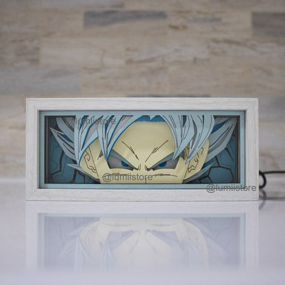 Lightbox featuring Goku in his Super Saiyan transformation, Dragon Ball Z lights, Goku Super Saiyan lightbox, Goku lightbox, Dragon Ball Z merchandise, Goku artwork, iconic anime character, anime merch, anime lights, goku lights