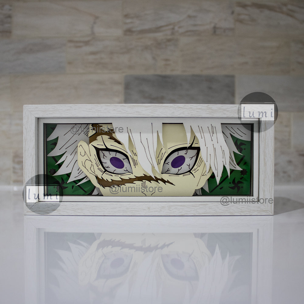 Sanemi Shinazugawa, Nichirin Sword, Wind Hashira, Sanemi 3D lightbox, Demon Slayer anime merchandise, Sanemi art, Wind Breathing art, anime lightbox, anime lights