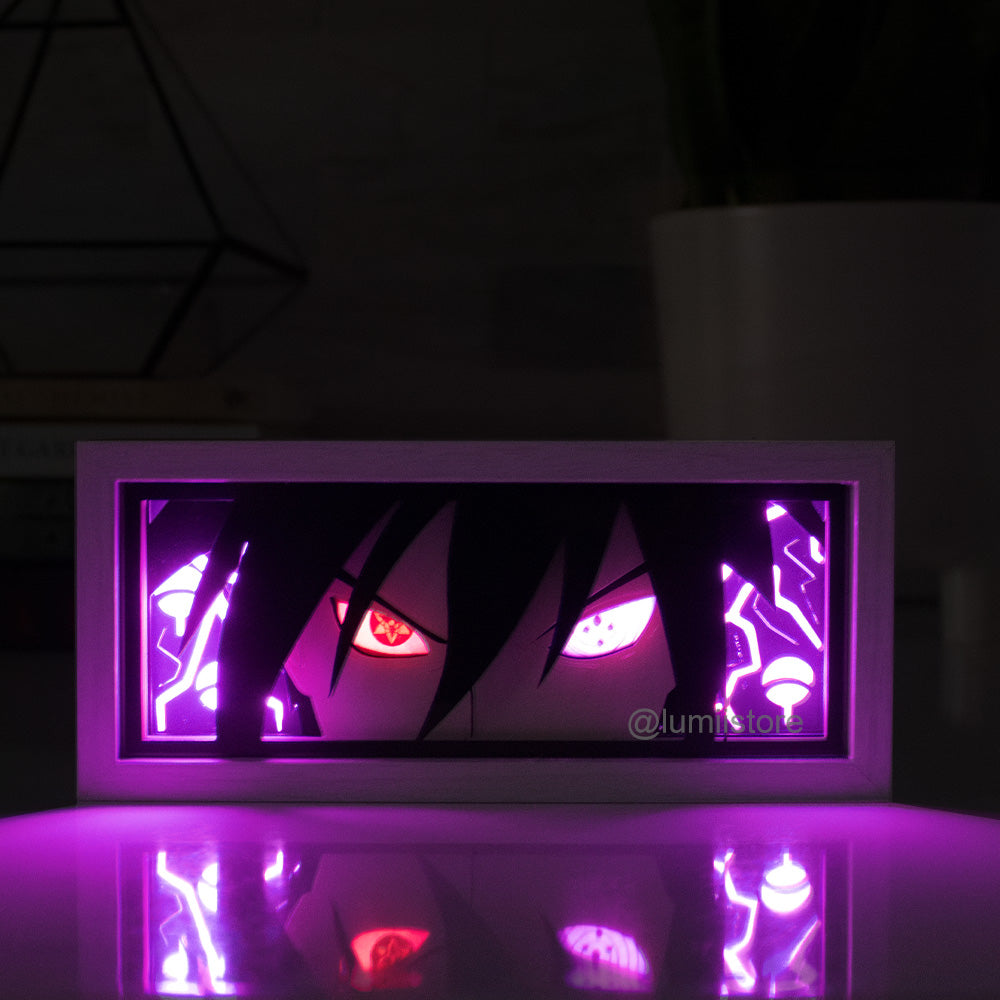 Sasuke Uchiha, Naruto shadow box template, Sasuke 3D lightbox, anime decor, DIY anime lightbox, Sasuke digital design, Naruto room decor, anime fan gift, handmade Sasuke lightbox template, Sasuke template, Sasuke digital