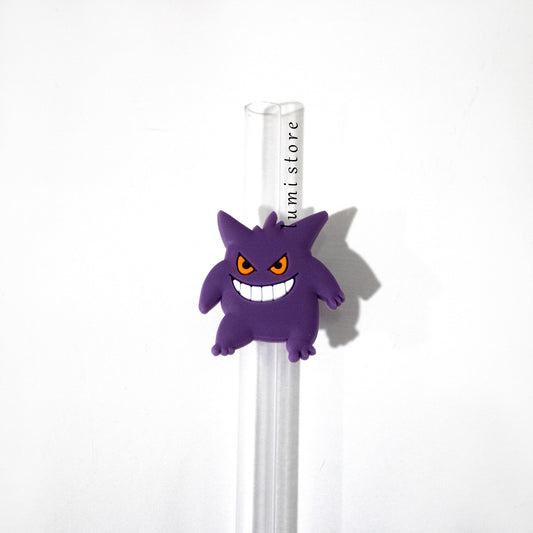 Gengar Straw topper on straw